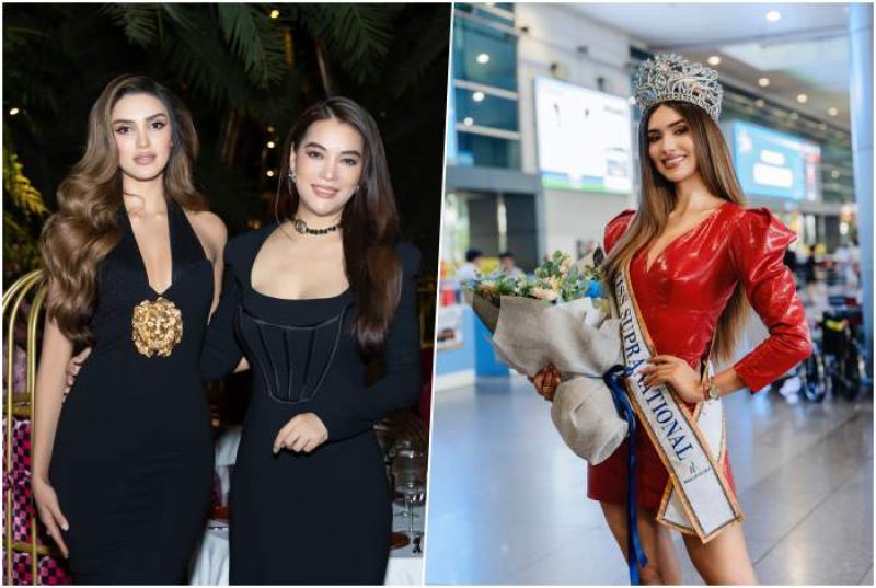 Trương Ngọc &Aacute;nh khoe nhan sắc cuốn h&uacute;t b&ecirc;n Miss Supranational 2023 Andrea Aguilera
