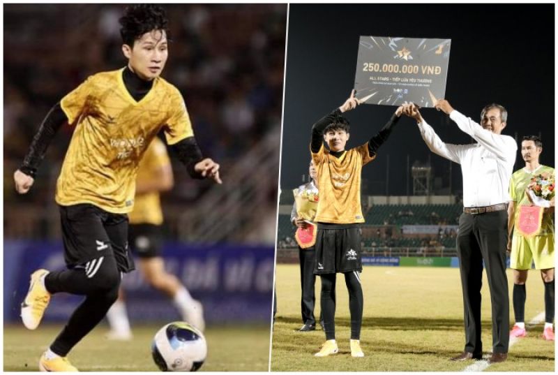 Jack c&ugrave;ng d&agrave;n nghệ sĩ v&agrave; c&aacute;c danh thủ h&agrave;ng đầu Việt Nam thi đấu hết m&igrave;nh để "Tiếp lửa y&ecirc;u thương"