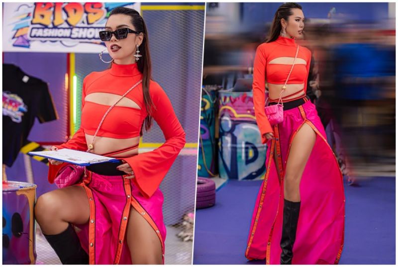 H&agrave; Anh diện trang phục ph&aacute; c&aacute;ch, hở t&aacute;o bạo khi casting model