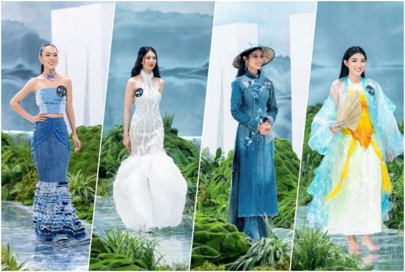 Th&iacute; sinh "Miss Earth Việt Nam 2023" diện trang phục t&aacute;i chế độc đ&aacute;o