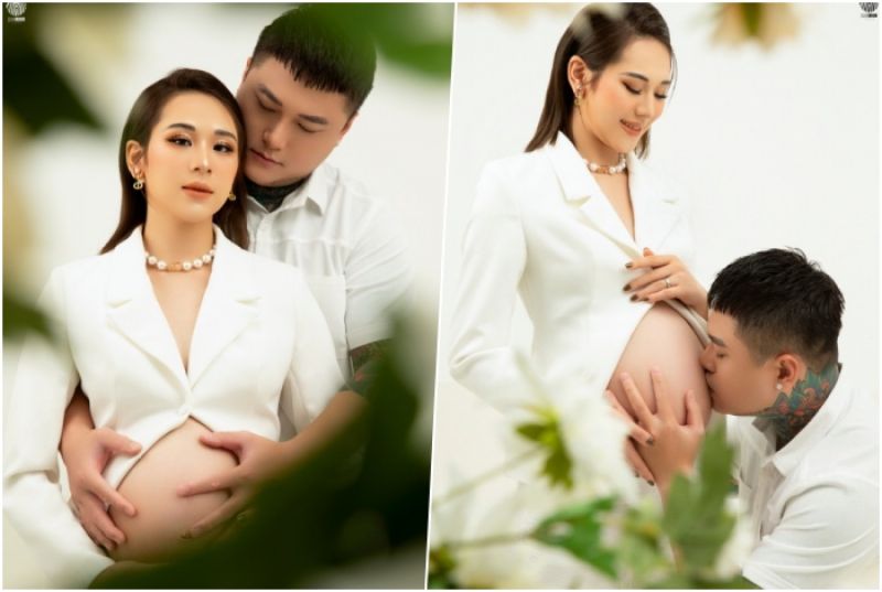 Bộ ảnh bầu ngọt lịm tim của cặp đ&ocirc;i Vũ Duy Kh&aacute;nh - Phương Anh