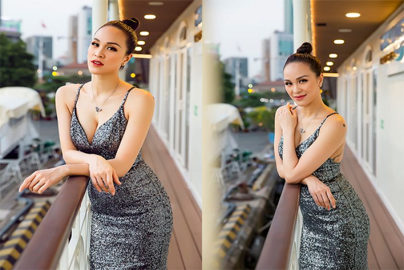 Phương Mai khoe d&aacute;ng chuẩn quyến rũ tr&ecirc;n du thuyền