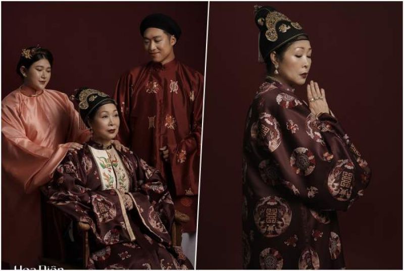 NSND Hồng V&acirc;n kết hợp thương hiệu Việt phục Hoa Ni&ecirc;n trong bộ ảnh ấn tượng