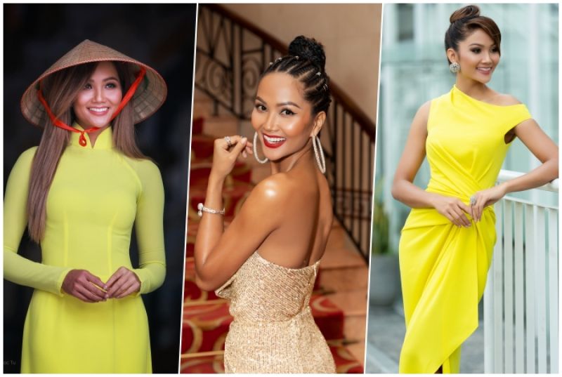 Hoa hậu H&rsquo;Hen Ni&ecirc; li&ecirc;n tục biến ho&aacute; với gam v&agrave;ng rực rỡ